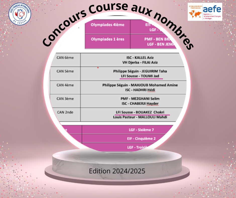  ➗➕ Course aux nombres ➗➕  
