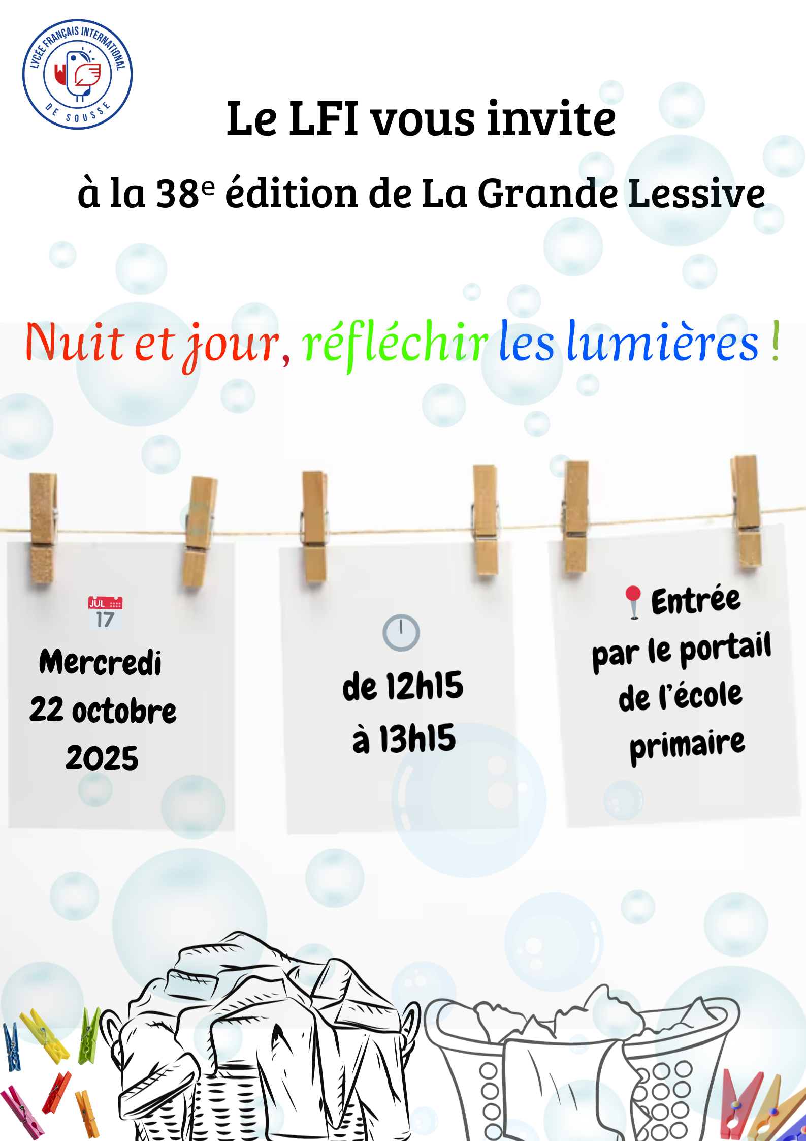 🎨 La Grande Lessive au LFI 🌙☀ 